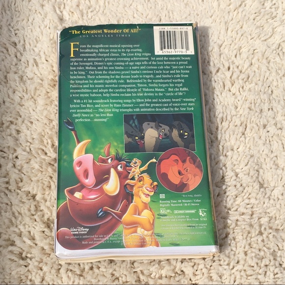 The Lion King-VHS - Picture 2 of 3